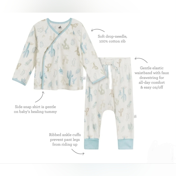 JUST BORN Desert Cactus Matching Long Sleeve Set. Size: 0-3 months - Picture 13 of 13